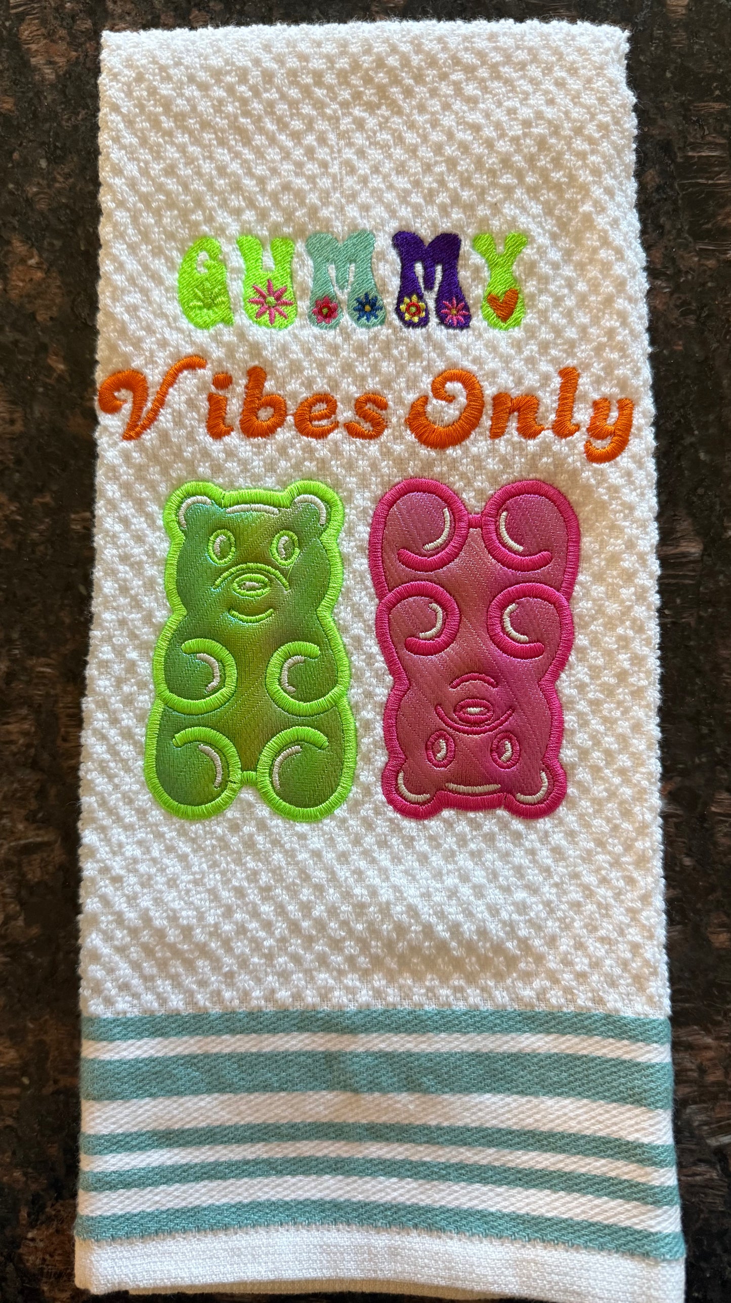 Gummy Vibes Only with appliqué