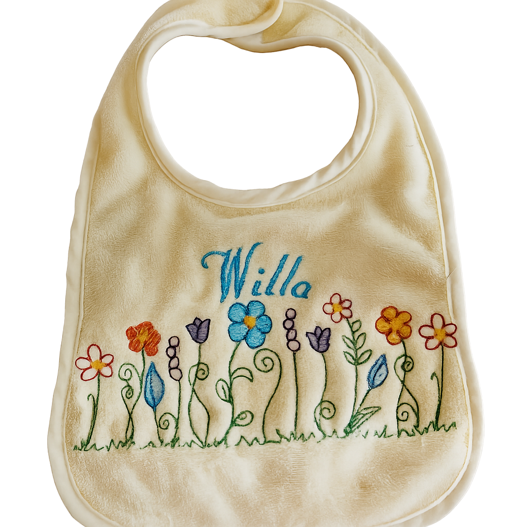 Baby bib Wildflowers