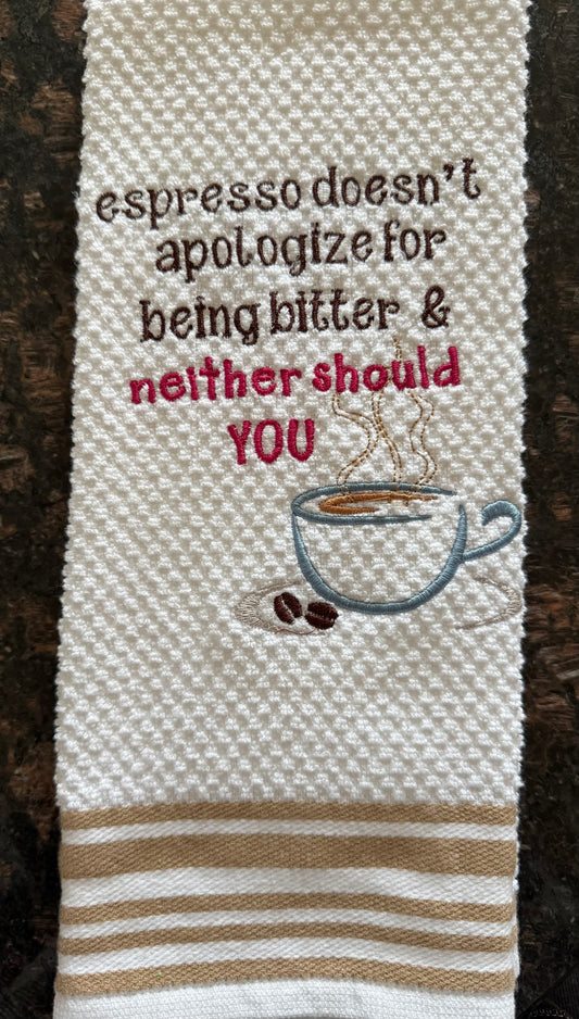 Espresso coffee bitter