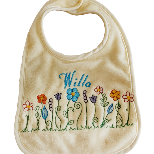 Baby bib Wildflowers